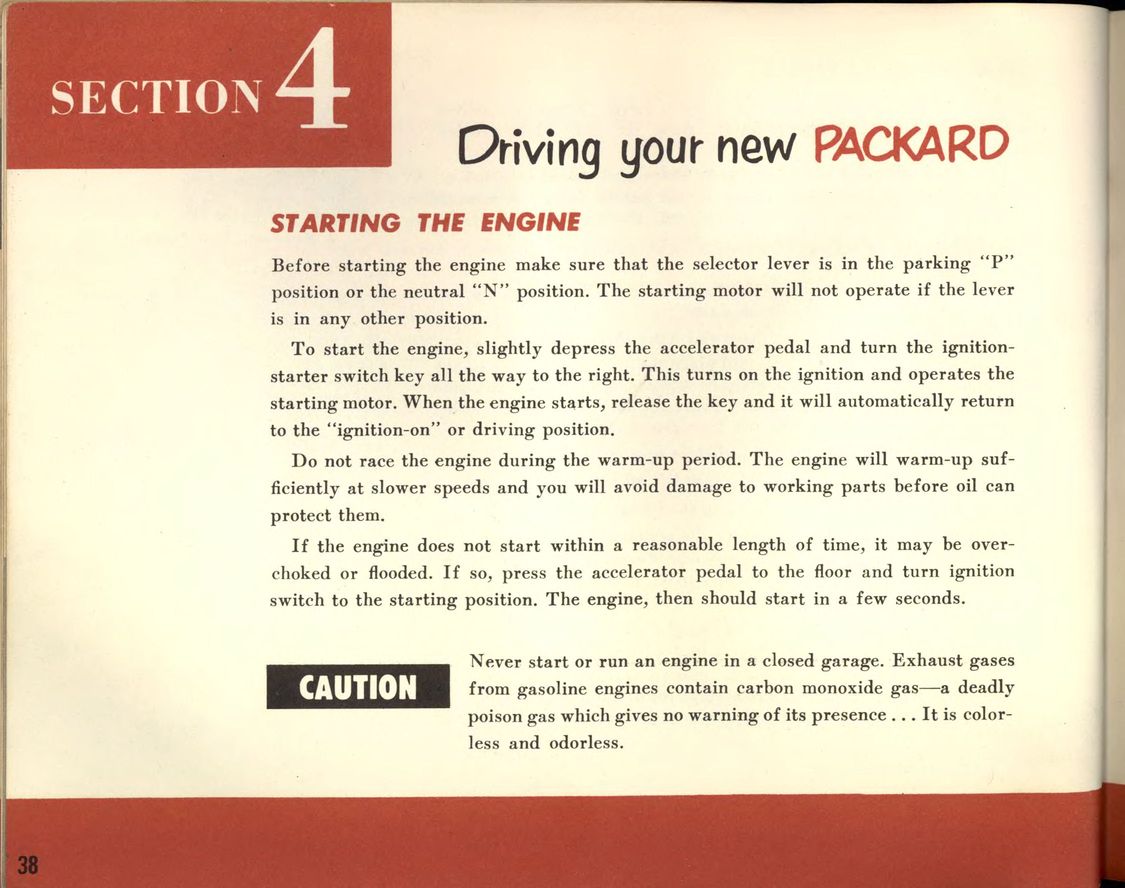 1955 Packard Owners Manual Page 46